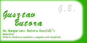 gusztav butora business card